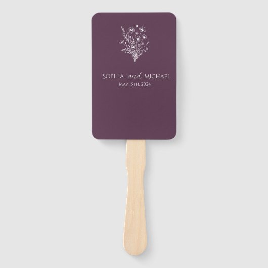 Wildblume Elegance-Wedding-Programm Fächer (Vorderseite)