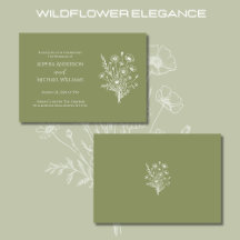 Wildblume Elegance Wedding Thema Einladung