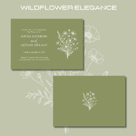 Wildblume Elegance Wedding Thema Einladung