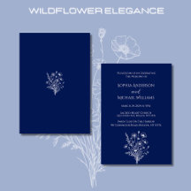 Wildblume Elegance Wedding Thema Einladung
