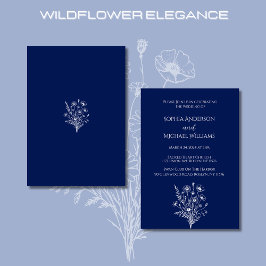 Wildblume Elegance Wedding Thema Einladung