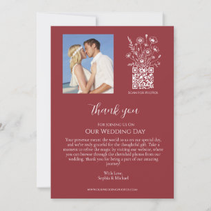 Wildblume Elegance-Wedding Vielen Dank Einladung