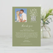 Wildblume Elegance-Wedding Vielen Dank Einladung (Stehend Vorderseite)