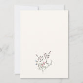 Wildblume Elegant Babydusche Einladung (Rückseite)