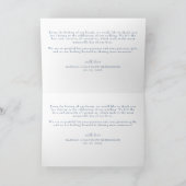 Wildblume Elegant Boho Dusty Blue Wedding Dankeskarte (Innenseite)