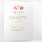 Wildblume Elegant Boho Garden Wedding Foto Dreifach Gefaltete Einladung (Innen Erste Seite)