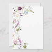 Wildblume Elegant Bridal Brunch Einladung (Rückseite)