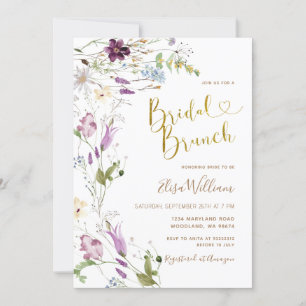 Wildblume Elegant Bridal Brunch Einladung