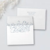 Wildblume Elegant Dusty Blue Wedding Program