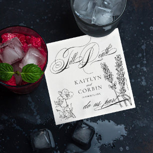 Wildblume Elegant Gothic Wedding Napkins Serviette