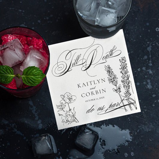 Wildblume Elegant Gothic Wedding Napkins Serviette