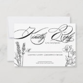 Wildblume Elegant Wedding RSVP Card (Vorderseite)