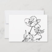 Wildblume Elegant Wedding RSVP Card (Rückseite)