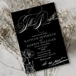 Wildblume Elegante Gotische Hochzeit Einladung<br><div class="desc">Diese Wildblume Elegant Gotische Hochzeitsfeier lädt Sie zu einer inspirierten Hochzeitsfeier ein. Die dunklen Farbtöne,  das Script und das Design der Wildblume verleihen dem Ganzen eine elegante und glamouröse Essenz.</div>