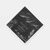 Wildblume Elegante Gotische Hochzeit Serviette (Ecke)