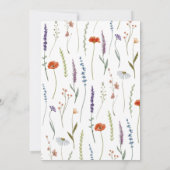 Wildblume Elegante Hochzeit Einladung (Rückseite)