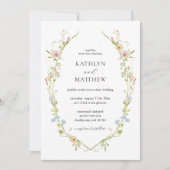 Wildblume Elegante Moderne Blumenzeremonie Einladung (Vorderseite)