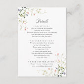 Wildblume Elegante Moderne Gartenanlage Hochzeitsf Begleitkarte (Vorderseite)