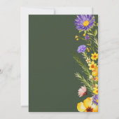 Wildblume Elegante Moderne Rustikale Babydusche Einladung (Rückseite)