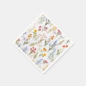 Wildblume Elegante Rustikale Wasserfarbendusche Serviette (Ecke)