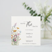 Wildblume Elegante schicke Hochzeit speichern das  Save The Date (Stehend Vorderseite)