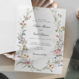 Wildblume Elegante Vintage Hochzeit Einladung