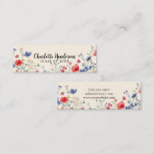 Wildblume Eleganter Abschluss individuelle Name Ka Telefonnummerkarte (Vorne/Hinten)