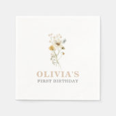 Wildblume Eleganter boho garten Serviette (Vorderseite)