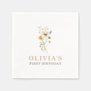 Wildblume Eleganter boho garten Serviette