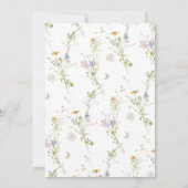 Wildblume Eleganter Junggeselinnen-Abschied Einladung (Rückseite)