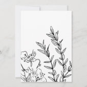 Wildblume Eleganter Kalender Save the Date Einladung (Rückseite)