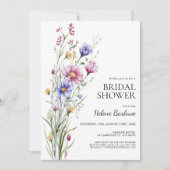 Wildblume Elegantes Brautparty Einladung (Vorderseite)