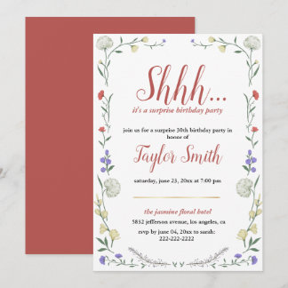 Wildblume elegantes Party Floral Überraschung Einl Einladung