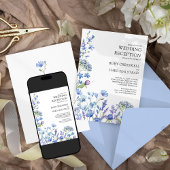 Wildblume Empfang nur Lilac Periwinkle Wedding Einladung