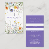 Wildblume Empfehlungskarte (Vorne/Hinten)