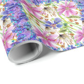 Wildblume-Entwurfspapier Geschenkpapier (Rolleneckpunkt)