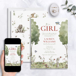 Wildblume Erdbeere Es ist eine Girl Baby Dusche Einladung