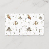 Wildblume Erdbeere Sommer Duschdusche Windeln Raff Visitenkarte (Rückseite)