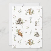 Wildblume Erdbeere Sommerdusche Einladung (Rückseite)