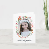 Wildblume Erste Heilige Kommune Dankeskarte (Vorderseite)