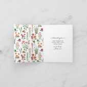 Wildblume Erste Heilige Kommune Dankeskarte (Innenseite)