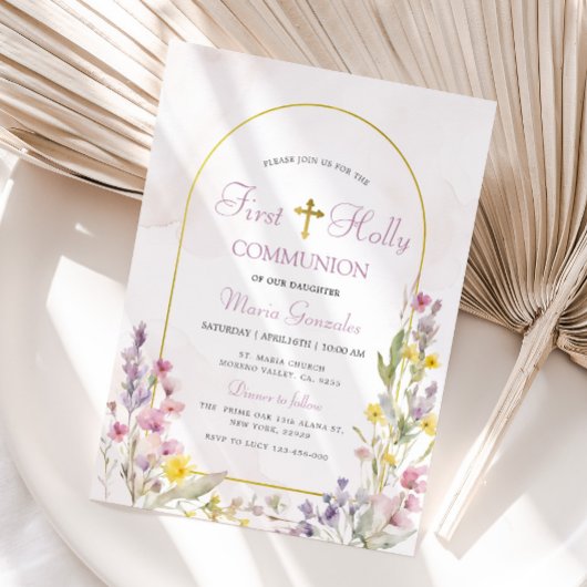 Wildblume Erste Heilige Kommune Einladung