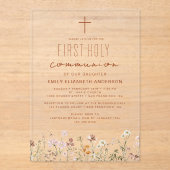 Wildblume Erste heilige Kommune im Blut Acryleinladungen (Vorderseite)