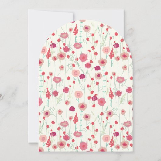 Wildblume Es ist eine Girl Baby Dusche Einladung (Rückseite)