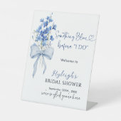 Wildblume etwas Blau, bevor ich Bridal tun Sockelschild (Vorderseite)