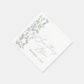 Wildblume Etwas blaues Brautparty Serviette (Ecke)