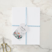 Wildblume Eukalyptus grün Hochzeit danke Geschenkanhänger (Mit Garn)