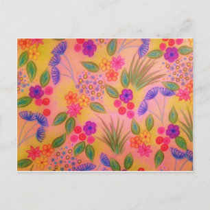 Wildblume EXTRAVAGANT 2 - Fröhliches Rosa Schönes, Postkarte