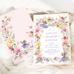 Wildblume Fairy 1. Geburtstag Einladung<br><div class="desc">Feiern Sie Ihren magischen Meilenstein mit unserer bezaubernden "Fairy First"-Geburtstagseinladung! Diese reizvolle Einladung, die mit lebendigen Frühlingsfischen und zauberhaften Feen geschmückt ist, Set für ein Märchenfest. Die hellen, fröhlichen Farben und charmanten Illustrationen bringen eine Welt des Staunens und der Freude zum Leben, die das Wesen eines Frühlingsgartens in voller Blüte...</div>
