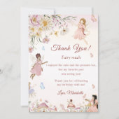 Wildblume Fairy Birthday Foto Dankeschön Karte (Vorderseite)